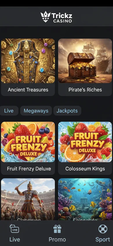 Mobile Erfahrung im Browser – Trickz Casino
